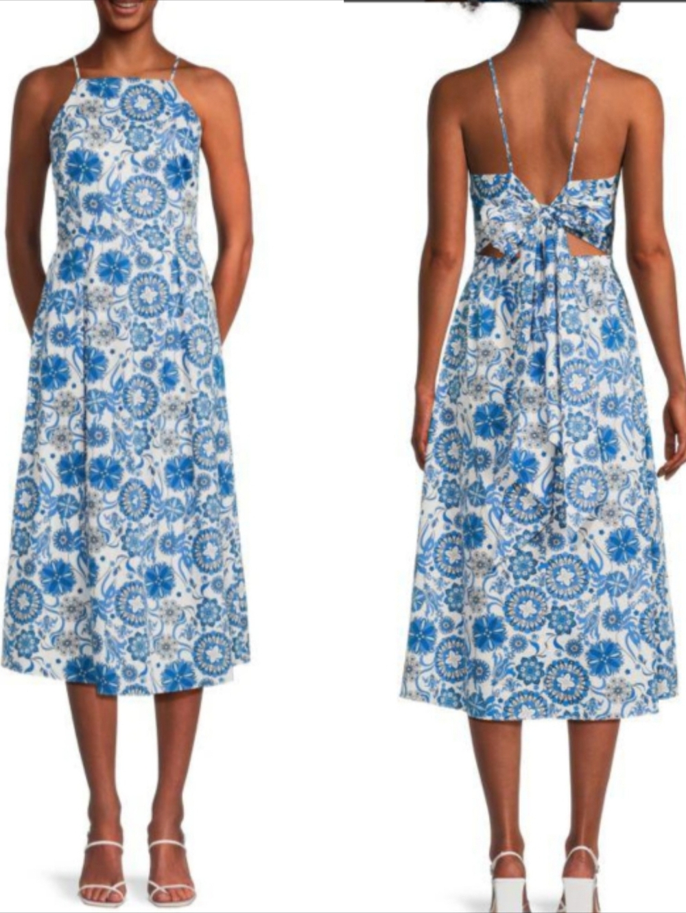 BORGO DE NOR Goreti Tie Back Midi Dress